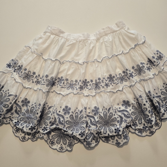 kate spade new york Floral Embroidered Tiered Mini Skirt Size S - Picture 3 of 10